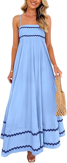 Summer Flowy Maxi Dress Casual by Prettygarden Clothing
